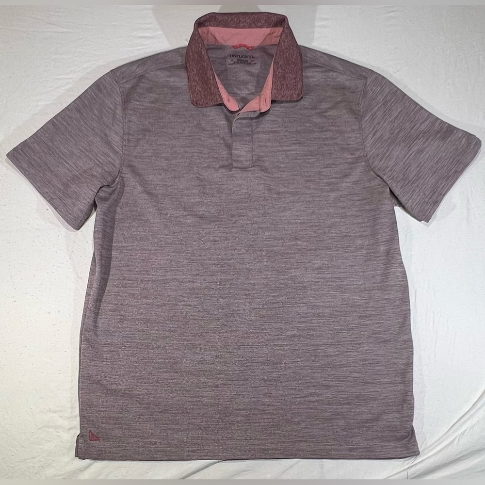 UNTUCKit Polo Shirt Mens Medium Haniffer Purple Performance Polyester Spandex